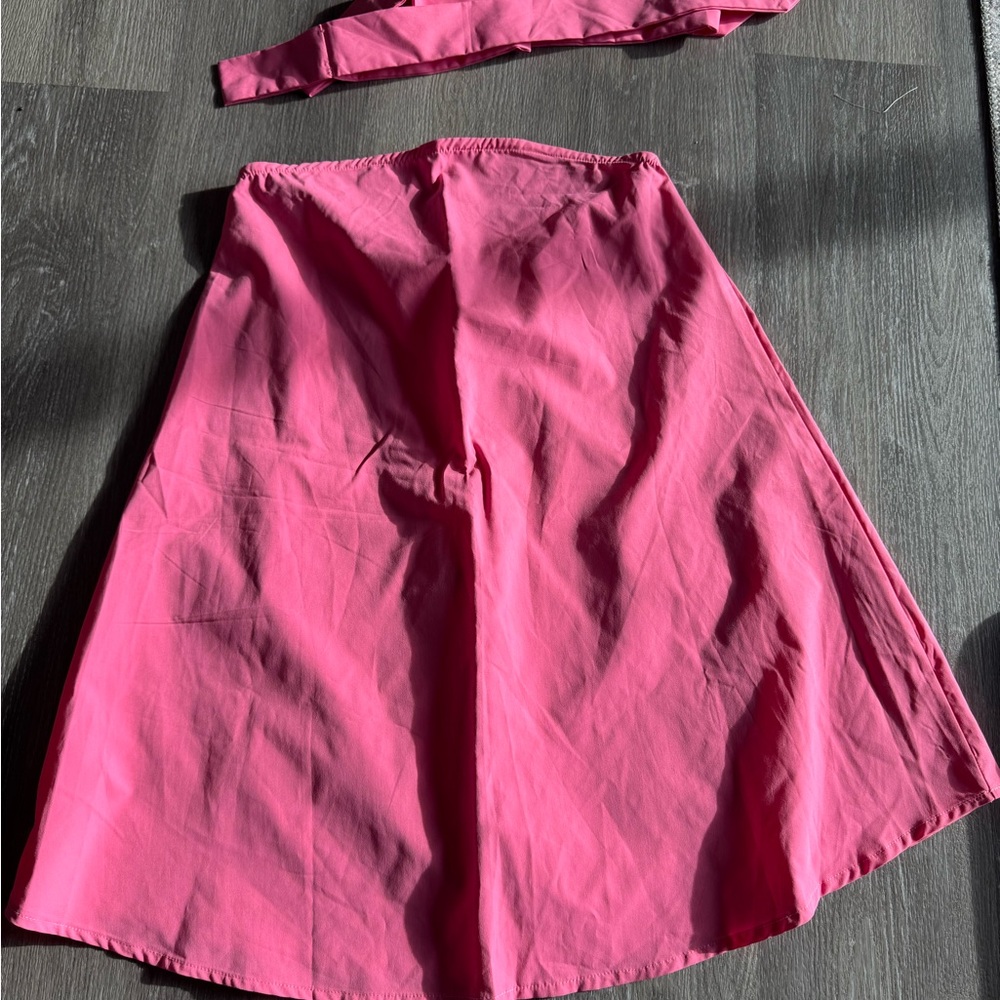 NWOT SHEIN Elegant Pink Women's Dress & Neck scarf